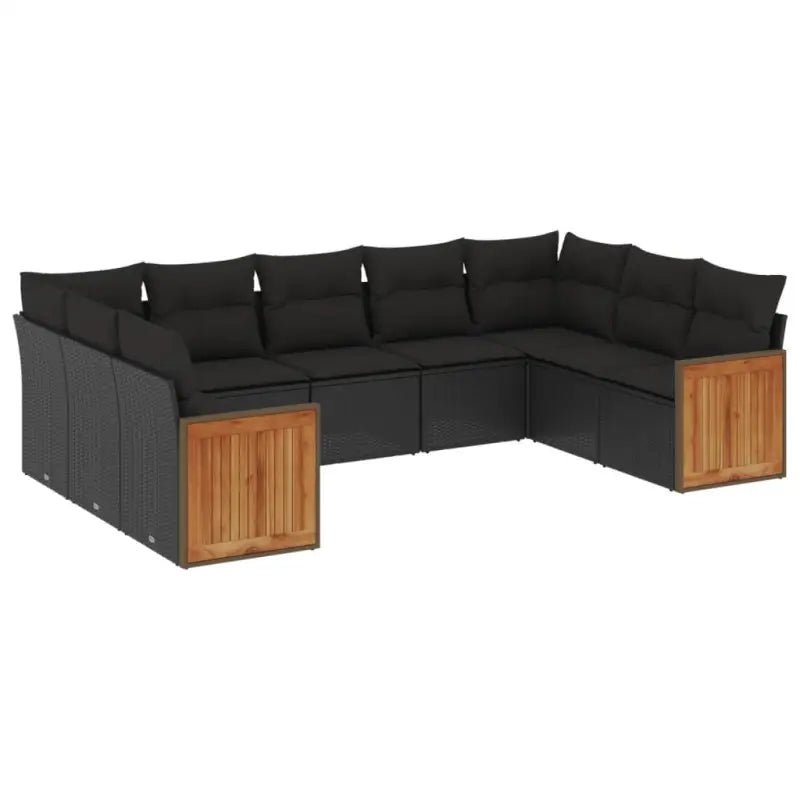 Tuinset van zwart gepoedercoat staal voor comfortabel buitenplezier - Tuinsets
