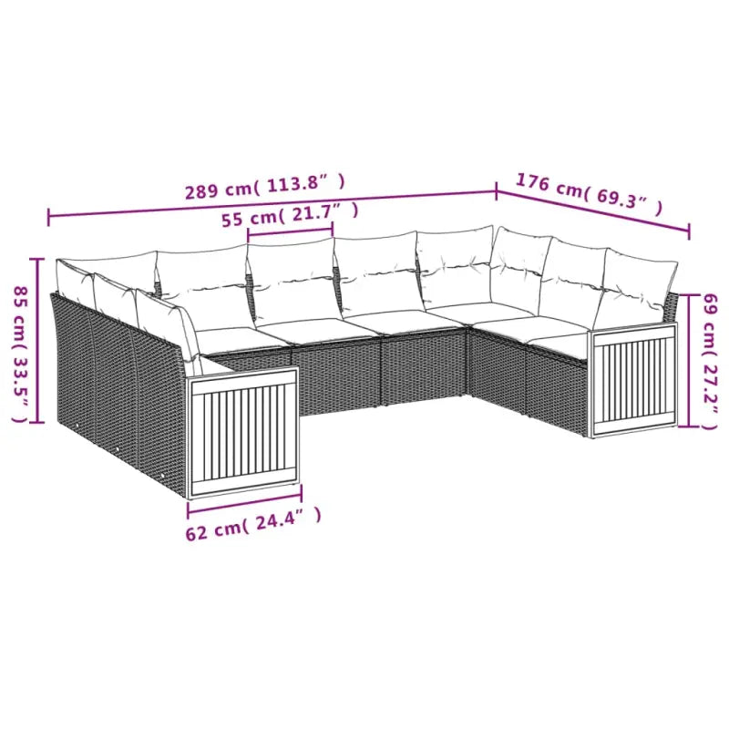 Tuinset van zwart gepoedercoat staal voor comfortabel buitenplezier - Tuinsets