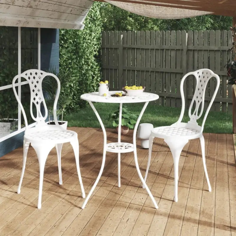 Tuinset voor eten en ontspannen met stijlvolle uitstraling - Wit - Tuinsets