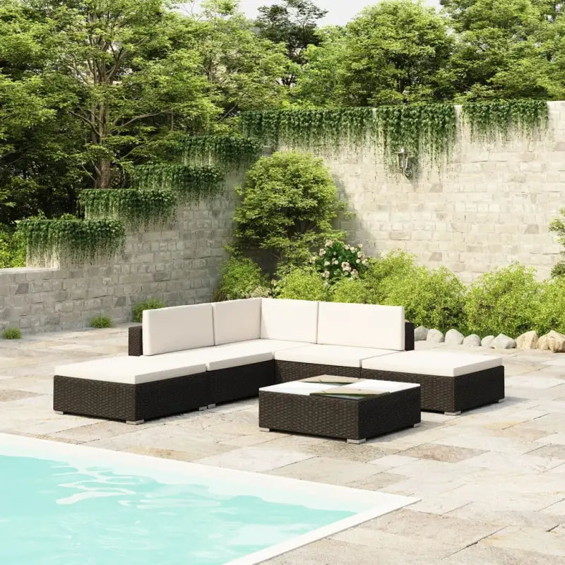Tuinset voor stijl en comfort het hele jaar door buitengebruik - Zwart - Tuinsets