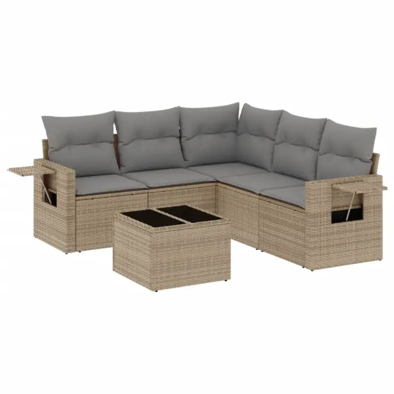 Tuinsets in beige materiaal met gepoedercoat staal en afmetingen - Tuinsets