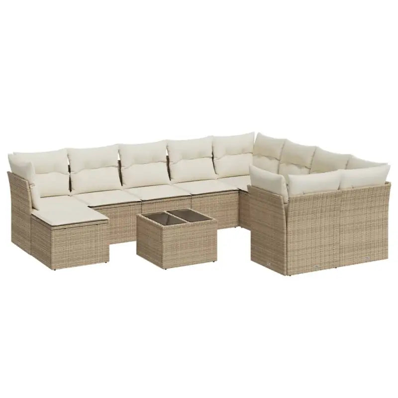 Tuinsets in beige materiaal met gepoedercoat staal en afmetingen - Tuinsets