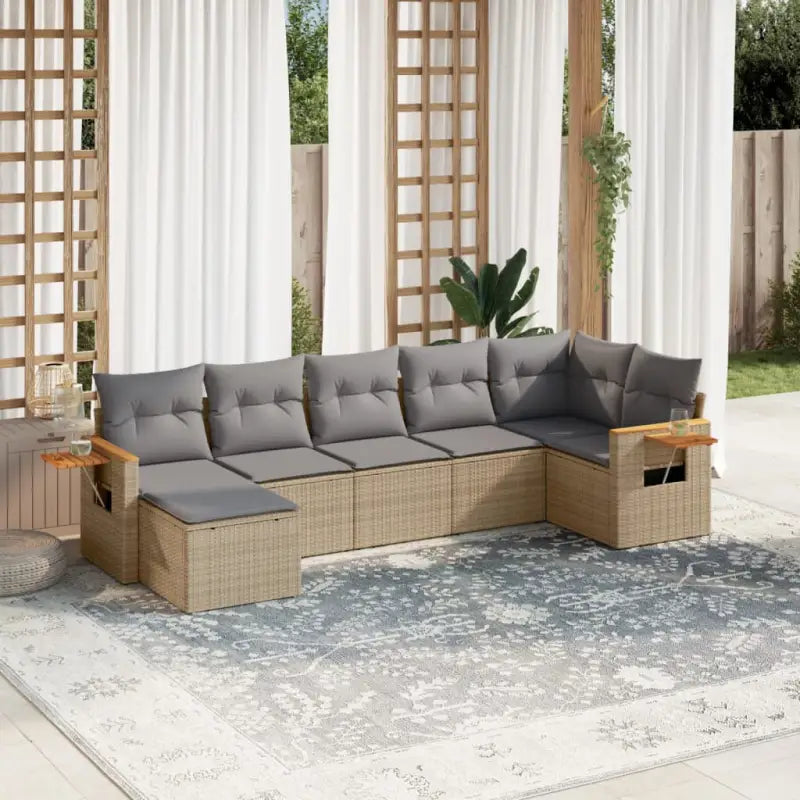Tuinsets in zwart materiaal met gepoedercoat staal afmetingen - Beige en grijs / Zonder tafel - Tuinsets