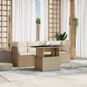 Tuinsets met beige materiaal en gepoedercoat staal afmetingen - Tuinsets