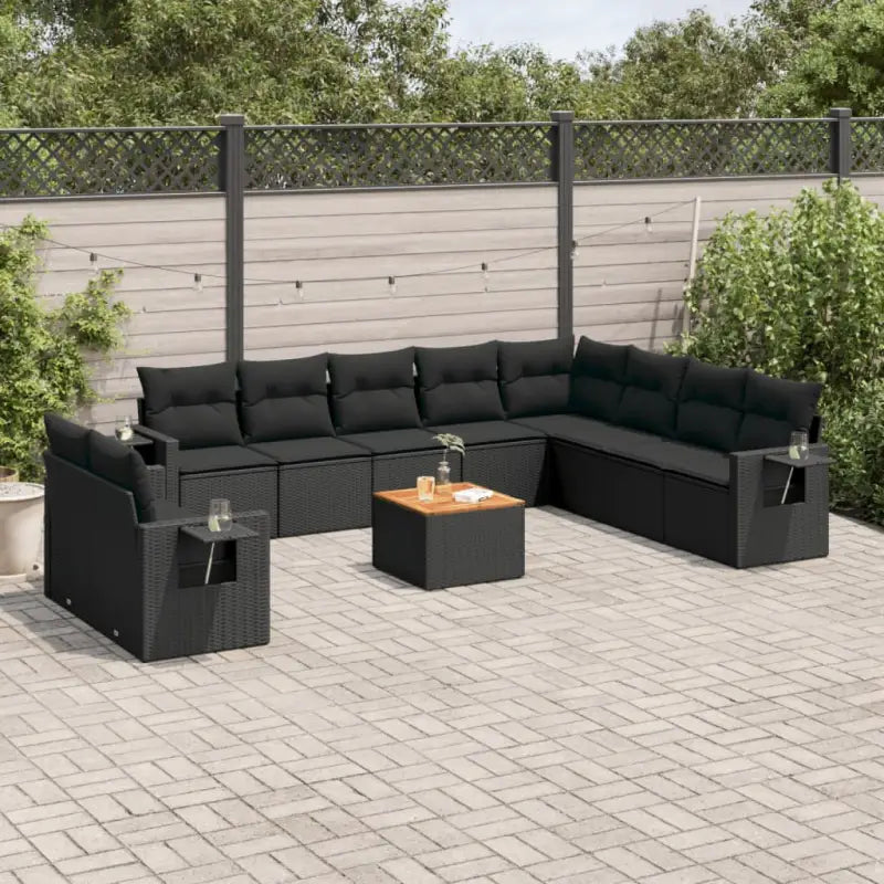 Tuinsets met beige materiaal en gepoedercoat staal voor buiten ontspanning - Zwart - Tuinsets