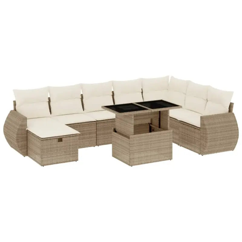 Tuinsets met beige materiaal en gepoedercoat staal voor buitenruimte - Tuinsets