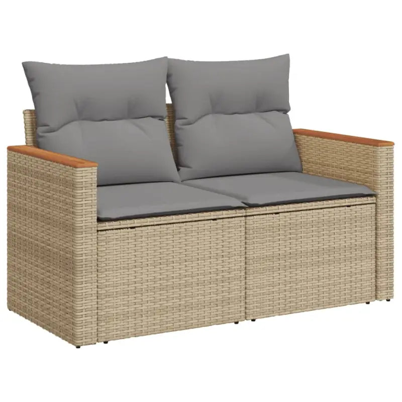 Tuinsets met gemengd beige materiaal en gepoedercoat staal afmetingen - Tuinsets