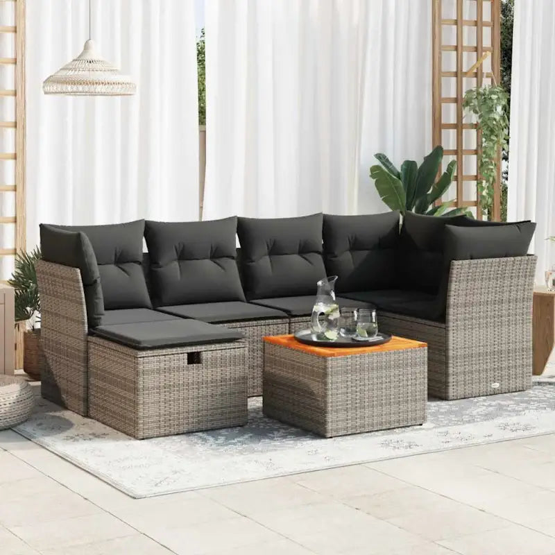 Tuinsets met gemengd beige materiaal voor een gezellige buitenruimte - Grijs / met opbergruimte - Tuinsets