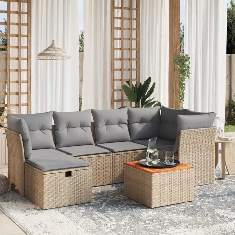 Tuinsets met gemengd beige materiaal voor een gezellige buitenruimte - Tuinsets