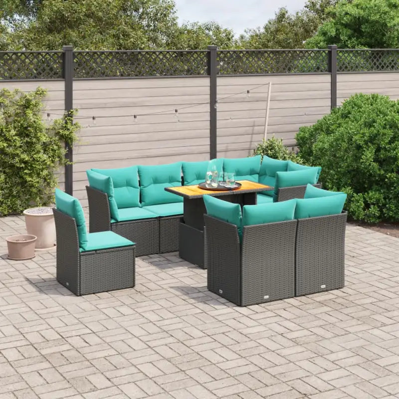 Tuinsets met grijs materiaal en gepoedercoat staal voor buitenplezier - Zwart / zonder opbergruimte - Tuinsets