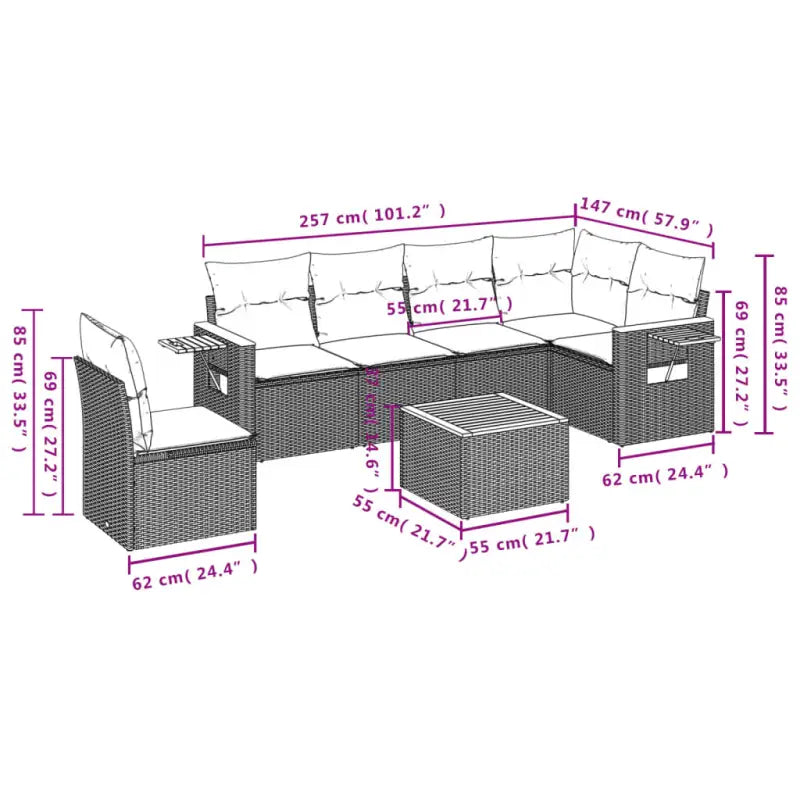 Tuinsets met grijs materiaal en gepoedercoat staal voor comfortabele zithoeken - Tuinsets