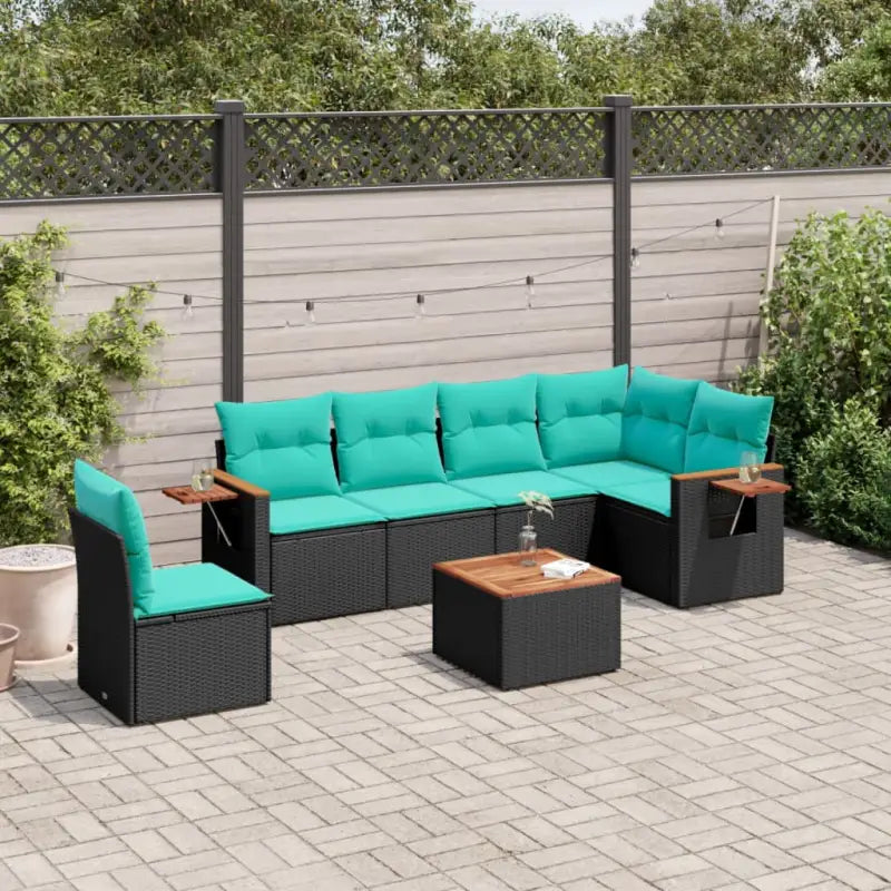 Tuinsets met grijs materiaal en gepoedercoat staal voor comfortabele zithoeken - Zwart / Met tafel - Tuinsets