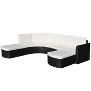 Tuinsets met levering bevat rattan loungeset voor het hele jaar - Zwart - Tuinsets