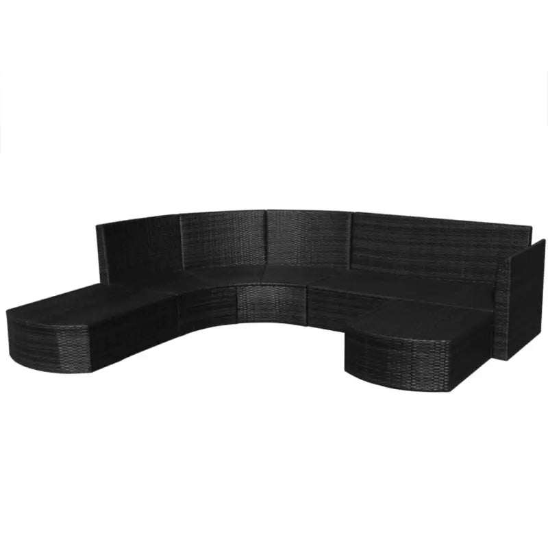 Tuinsets met levering bevat rattan loungeset voor het hele jaar - Zwart - Tuinsets