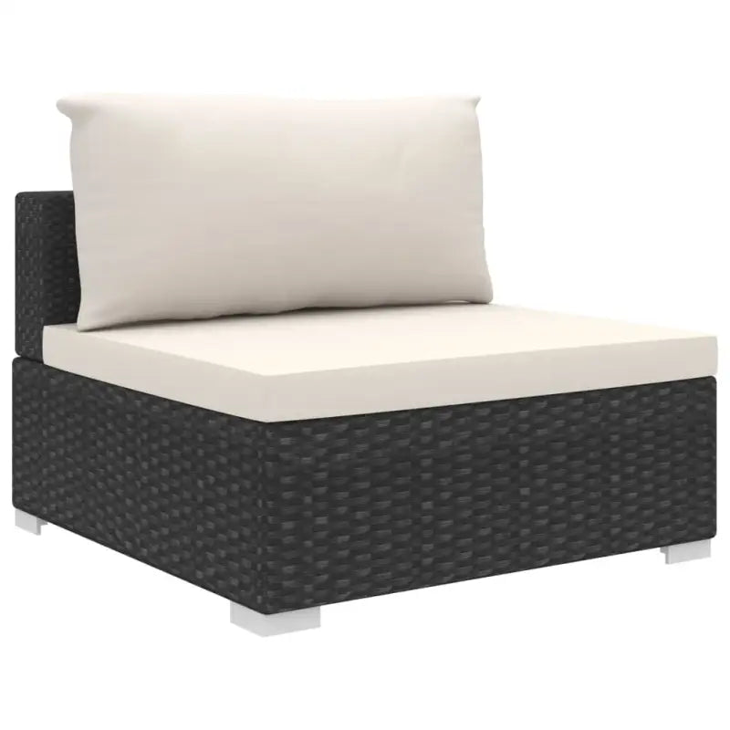 Tuinsets met levering bevat stijlvolle rattan loungeset voor het hele jaar - Zwart en crème - Tuinsets