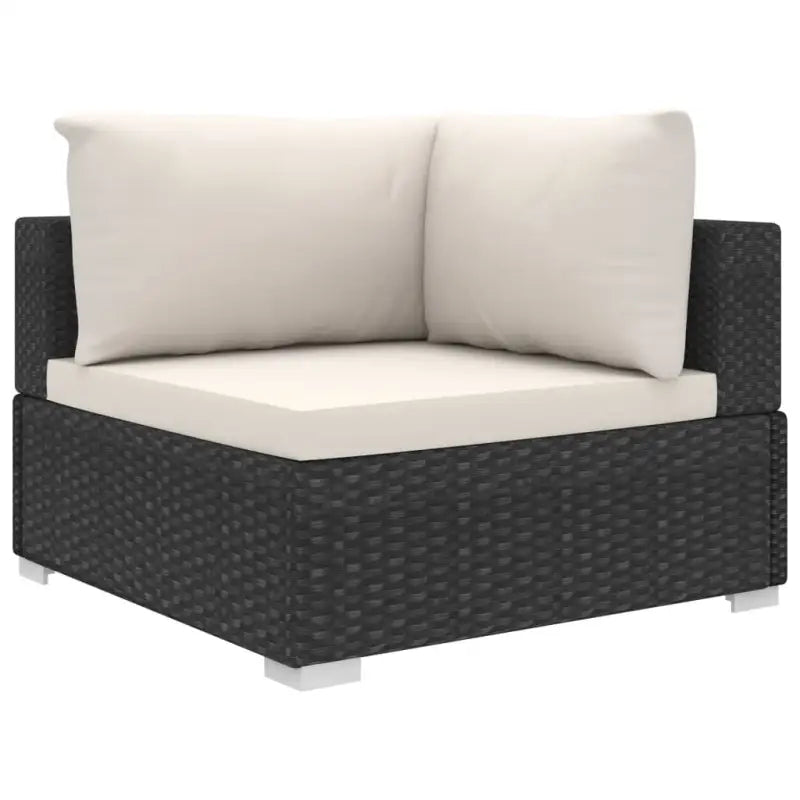 Tuinsets met levering bevat stijlvolle rattan loungeset voor het hele jaar - Zwart en crème - Tuinsets
