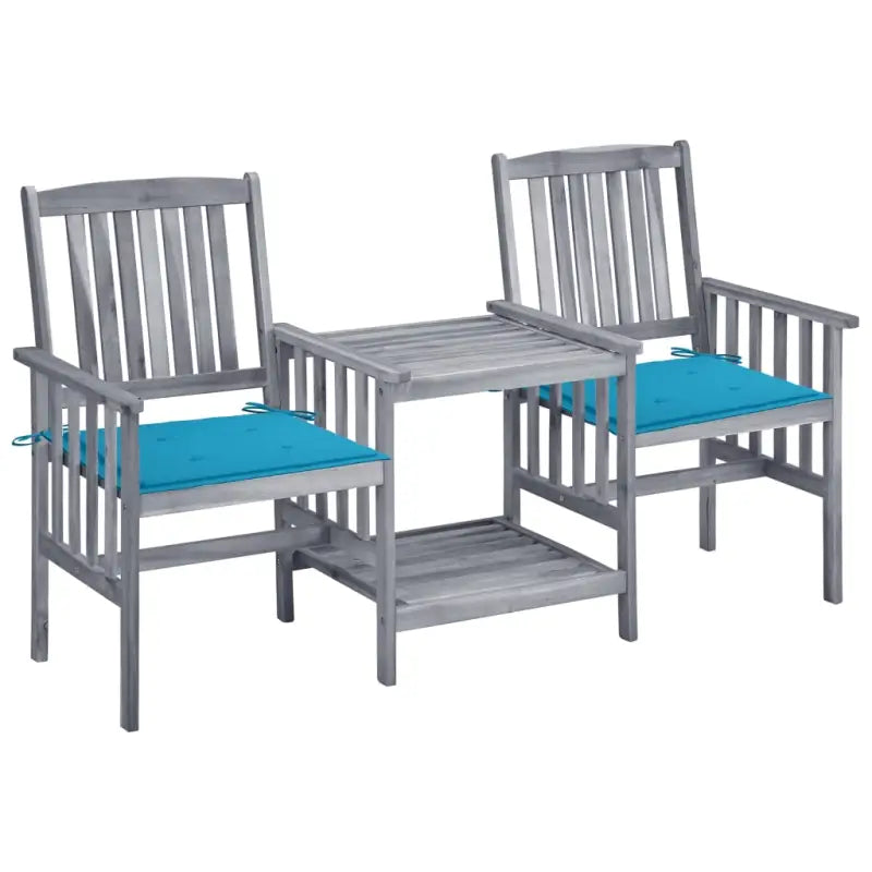 Tuinsets met massief acaciahout voor een rustieke terrasstijl - Blauw - Tuinsets