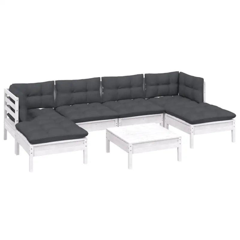 Tuinsets met massief grenenhout en comfortabele rugzijkussen - Tuinsets
