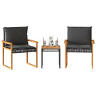 Tuinsets met poly rattan en comfortabele zitervaring in natuurlijke afwerking - Tuinsets