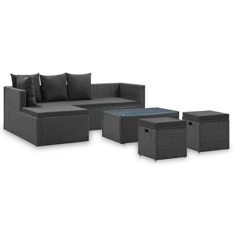 Tuinsets met stalen frame voor moderne elegantie levering bevat - Zwart - Tuinsets