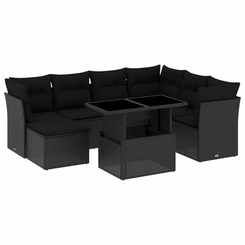 Tuinsets met zwart materiaal en gepoedercoat staal for een stijlvolle buitenruimte - Tuinsets