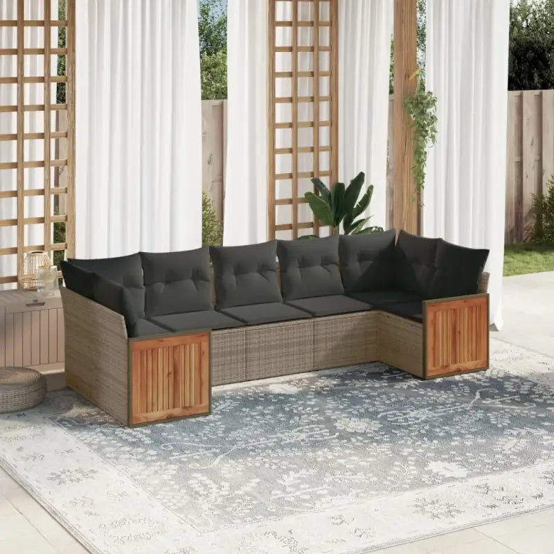 Tuinsets met zwart materiaal en gepoedercoat staal voor buitenplezier - Grijs - Tuinsets