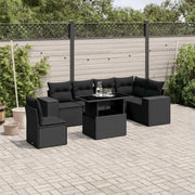 Tuinsets met zwart materiaal en gepoedercoat staal voor buitenruimte - Tuinsets