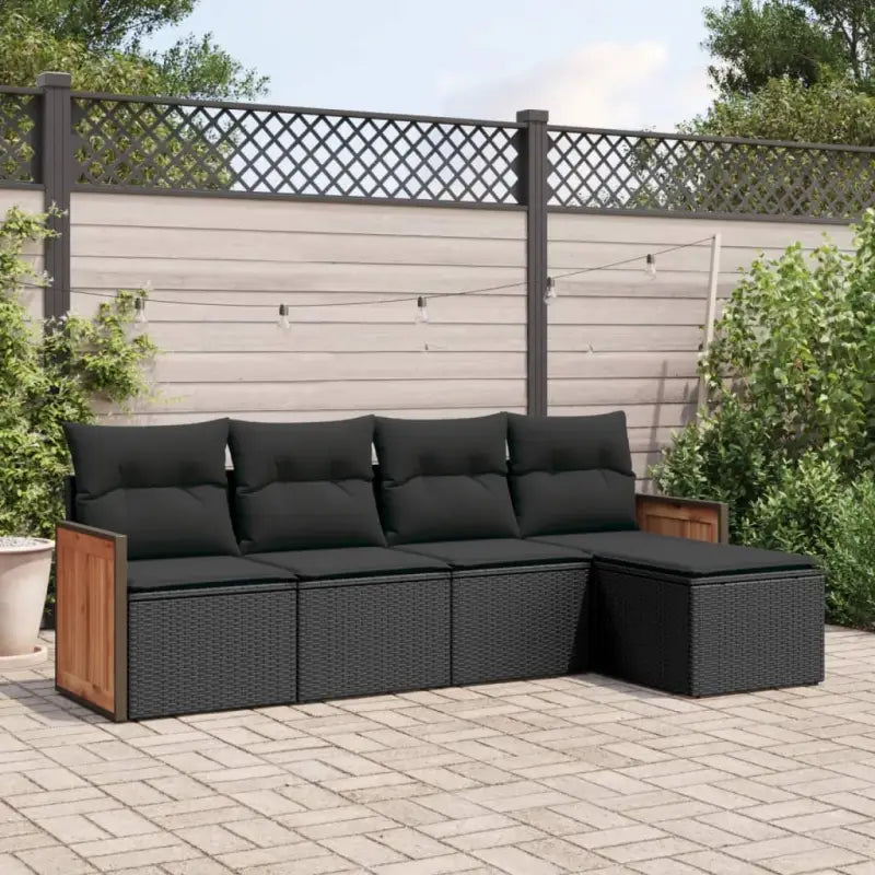 Tuinsets met zwart materiaal en waterdichte zak voor buitenplezier - Zwart / Zonder tafel - Tuinsets