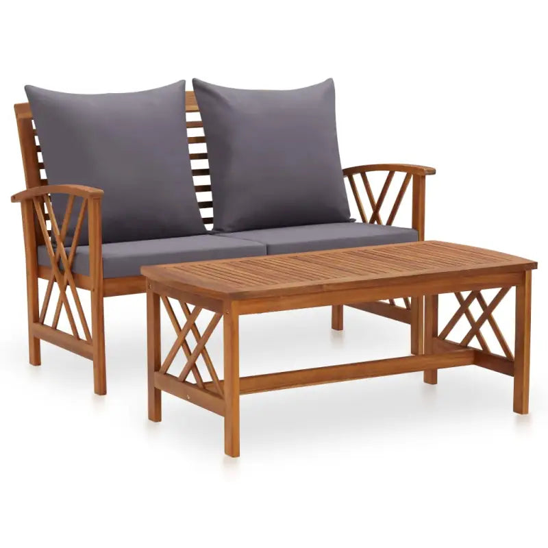 Tuinsets van massief acaciahout met vintage uitstraling - Tuinsets