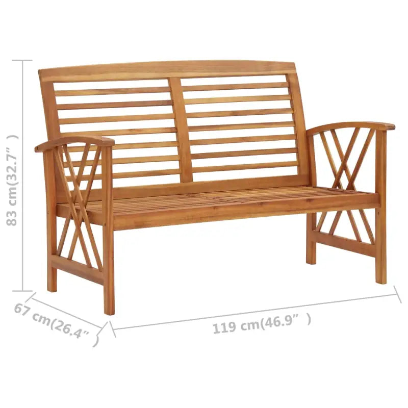 Tuinsets van massief acaciahout met vintage uitstraling - Tuinsets