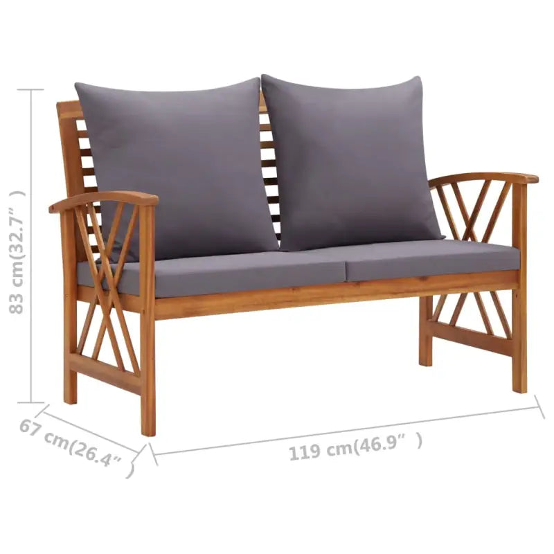 Tuinsets van massief acaciahout met vintage uitstraling - Tuinsets