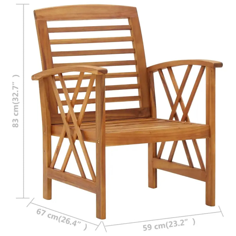 Tuinsets van massief acaciahout met vintage uitstraling - Tuinsets