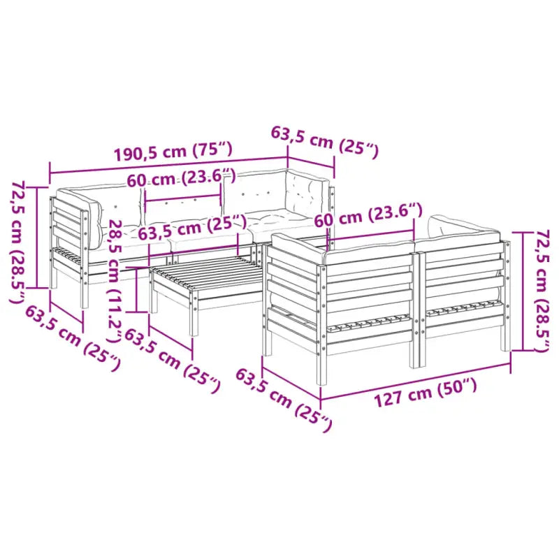 Tuinsets van massief Douglas vurenhout voor buiten comfortabel genieten - Tuinsets