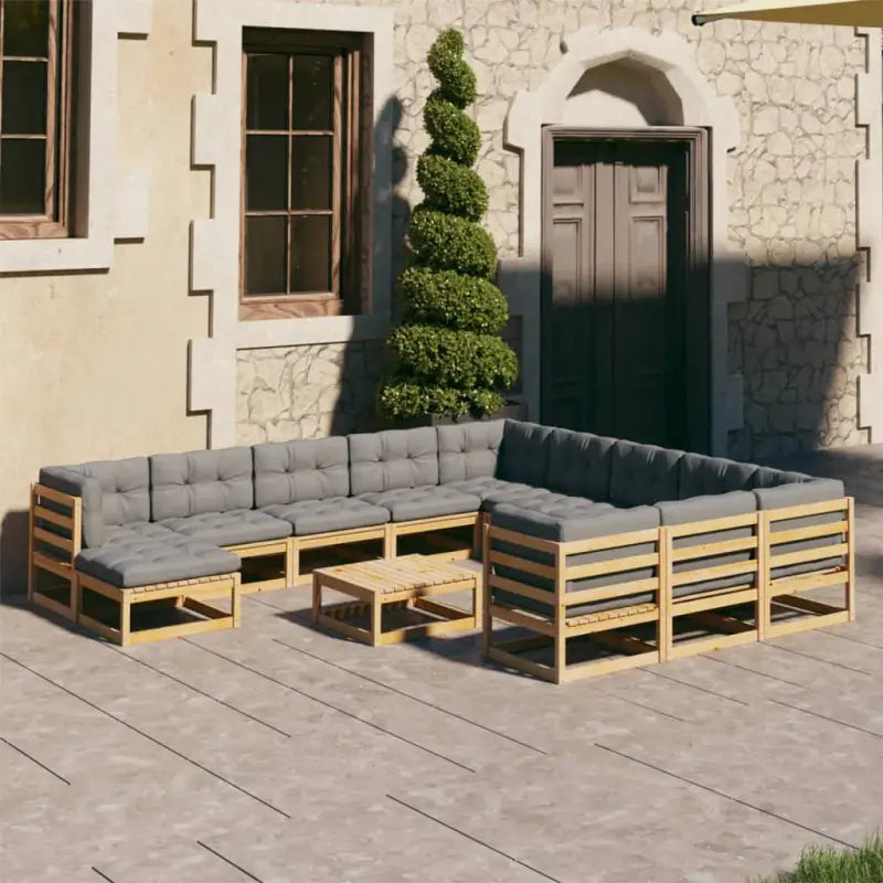 Tuinsets van massief grenenhout voor ontspanning en gezelligheid - Zwart / Ja - Tuinsets
