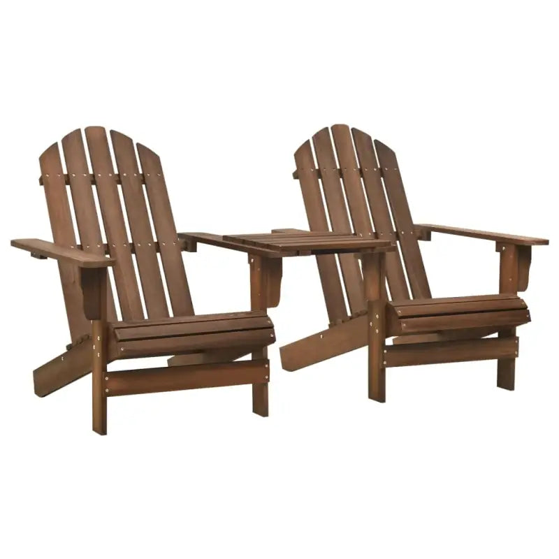 Tuinstoel van massief vurenhout voor comfortabel ontspannen in de tuin - Bruin / 1 - Tuinstoelen