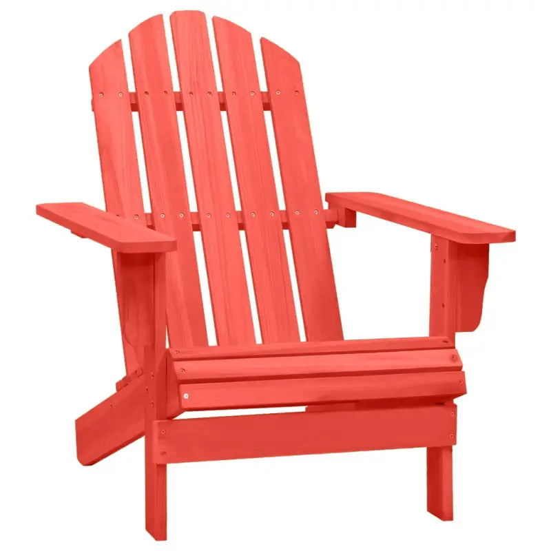 Tuinstoel van massief vurenhout voor comfortabel ontspanning - Rood / 1 - Tuinstoelen