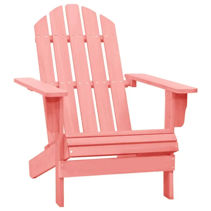 Tuinstoel van massief vurenhout voor comfortabel ontspanning - Roze / 1 - Tuinstoelen