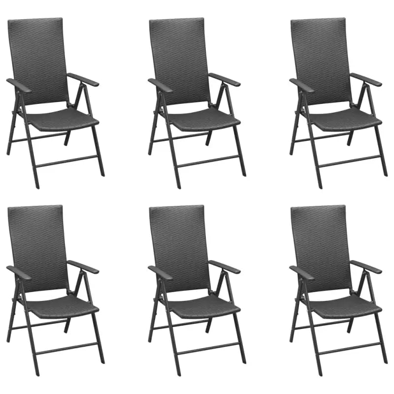 Tuinstoel van PE-rattan met zwart gepoedercoat aluminium afmetingen - Tuinsets