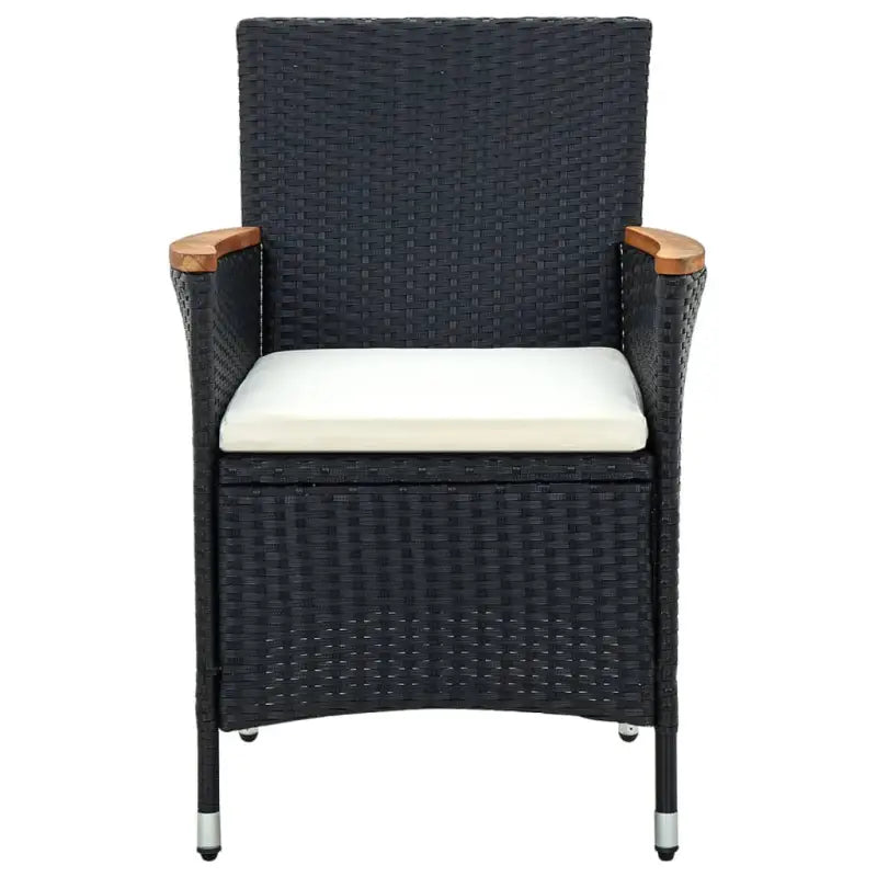Tuinstoelen in poly rattan met massief acaciahout voor tuinplezier - Tuinstoelen