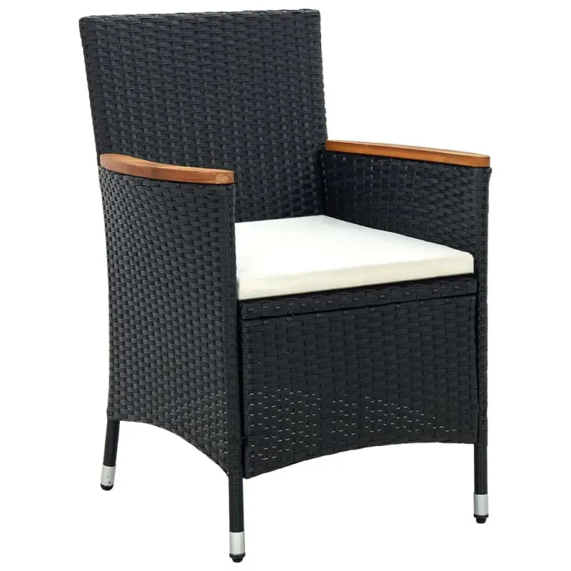 Tuinstoelen in poly rattan met massief acaciahout voor tuinplezier - Tuinstoelen