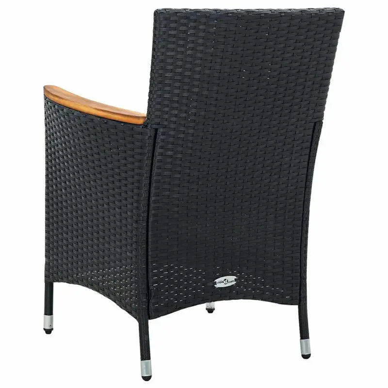 Tuinstoelen in poly rattan met massief acaciahout voor tuinplezier - Tuinstoelen