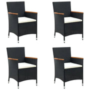 Tuinstoelen in poly rattan met massief acaciahout voor tuinplezier - Tuinstoelen