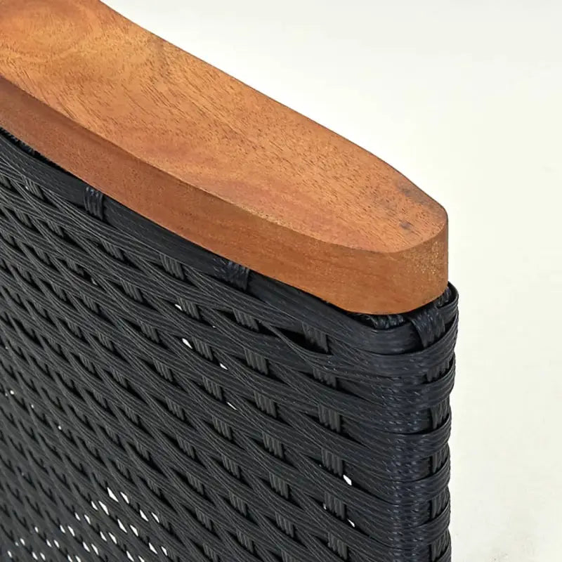 Tuinstoelen in poly rattan met massief acaciahout voor tuinplezier - Tuinstoelen