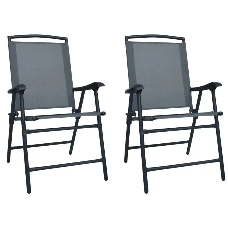 Tuinstoelen levering bevat een eigentijdse set met massief stalen constructie - Grijs / 2 - Tuinstoelen