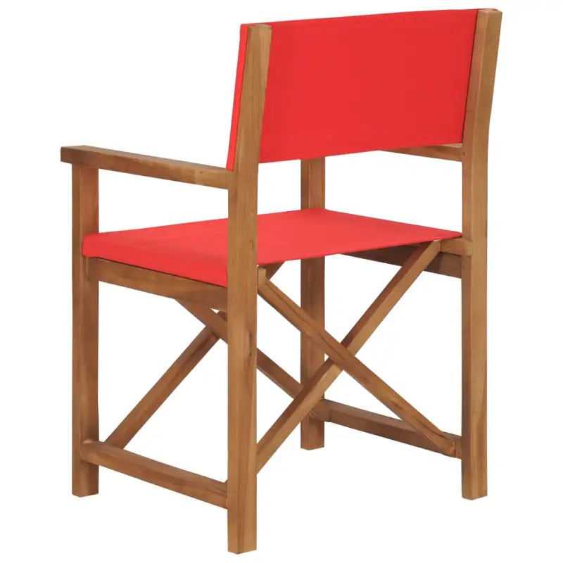 Tuinstoelen met fijn geschuurd teakhout voor een stijlvolle tuin of patio - Rood / 1 - Tuinstoelen