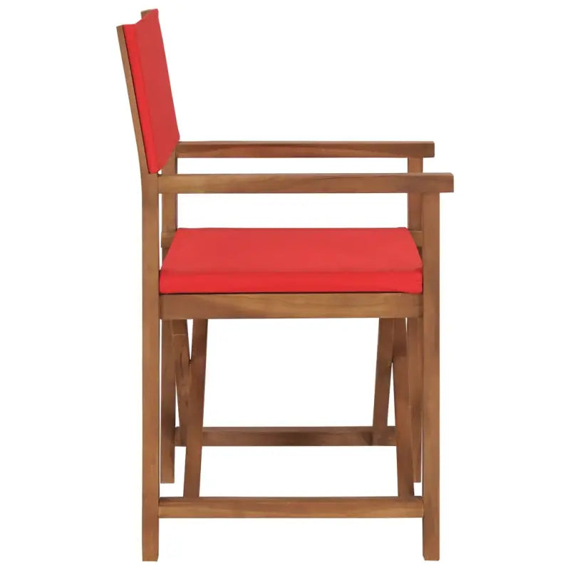 Tuinstoelen met fijn geschuurd teakhout voor een stijlvolle tuin of patio - Rood / 1 - Tuinstoelen
