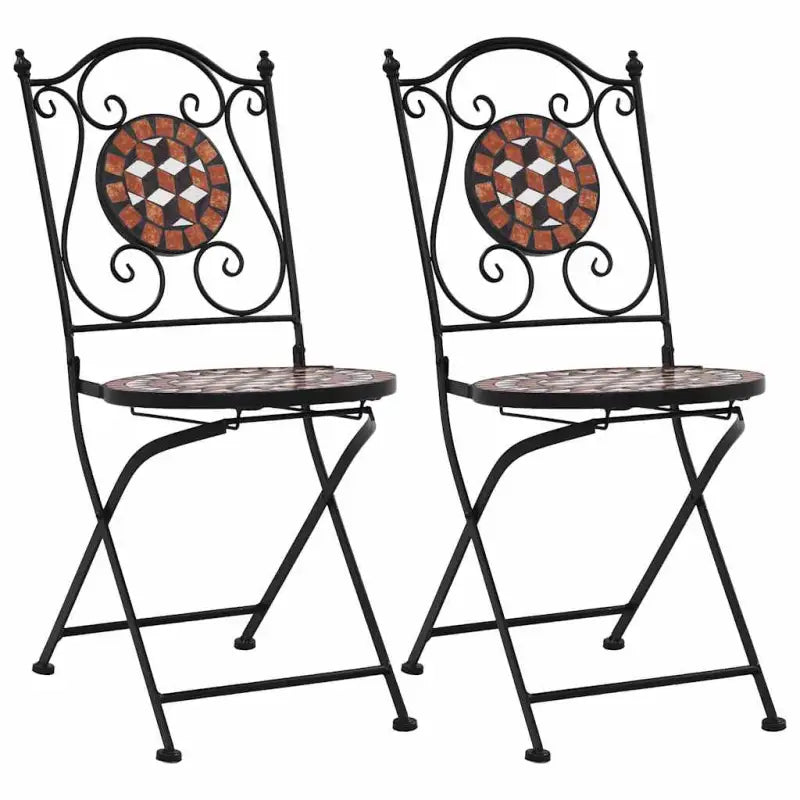 Tuinstoelen met gepoedercoat ijzeren frame voor tuin en balkon - Tuinstoelen