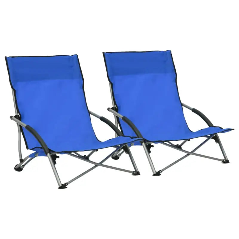 Tuinstoelen Met Oxford Stof Voor Comfort en Weerbestendigheid - Blauw / 2 - Tuinstoelen