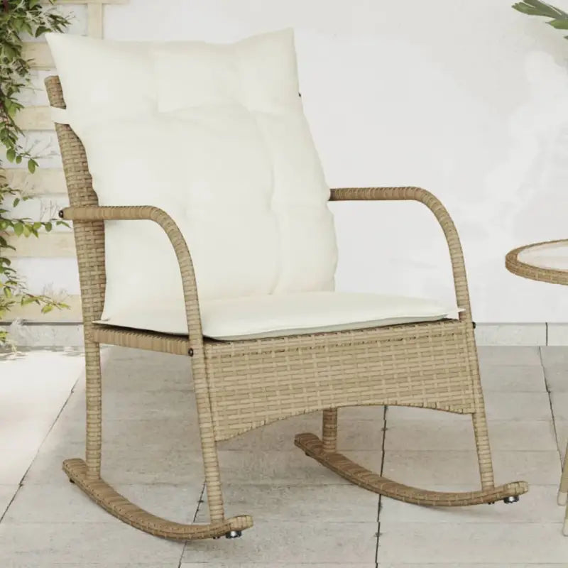 Tuinstoelen met poly rattan en comfortabele zitervaring - beige en crèmekleurig / 1 - Tuinstoelen