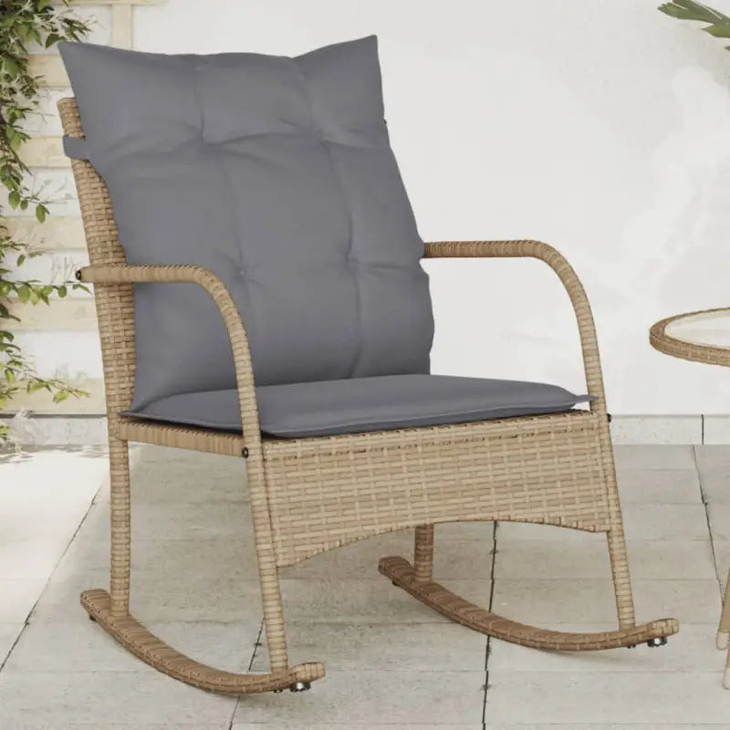Tuinstoelen met poly rattan en comfortabele zitervaring - Beige en grijs / 1 - Tuinstoelen